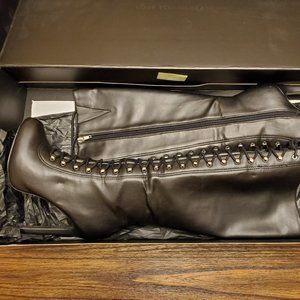 Blackheart Lace Up Knee High Boots